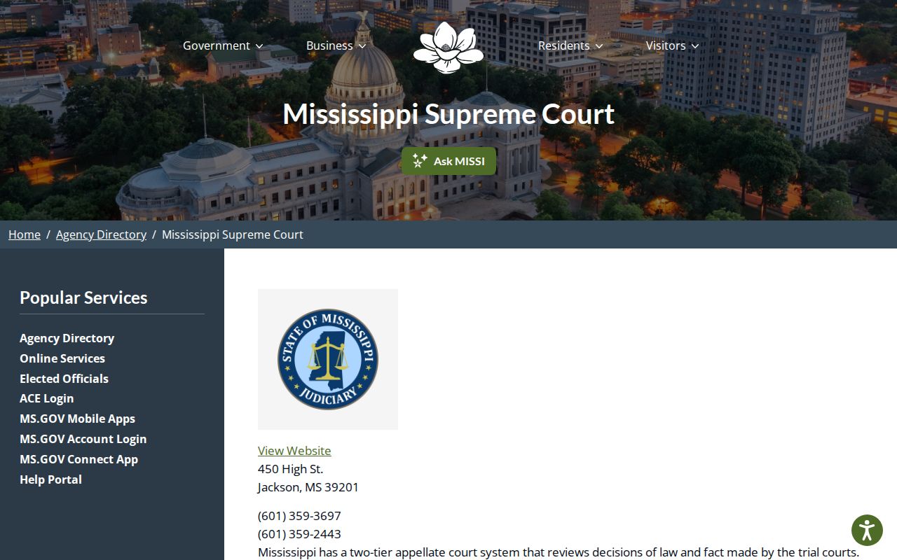 Jones County civil docket Mississippi appellate court overview