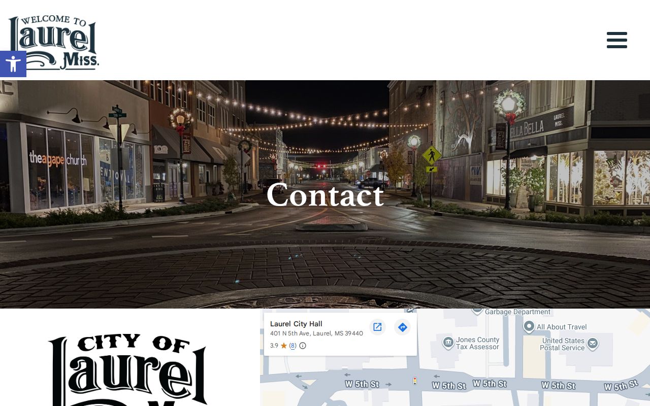 Sandersville court records routing context from an official municipal contact boundary notice